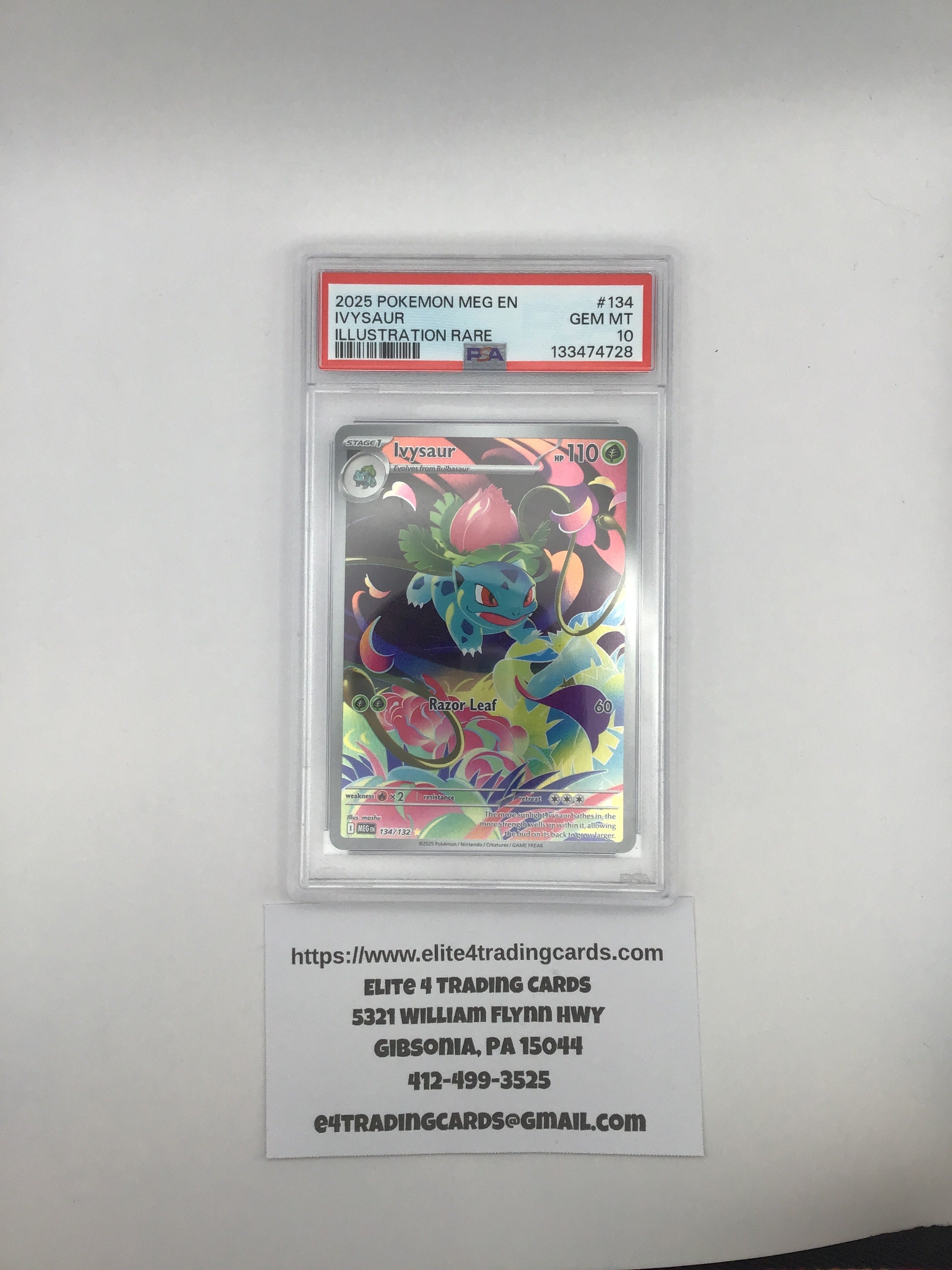 Ivysaur #134 Pokemon Mega Evolution (PSA 10)