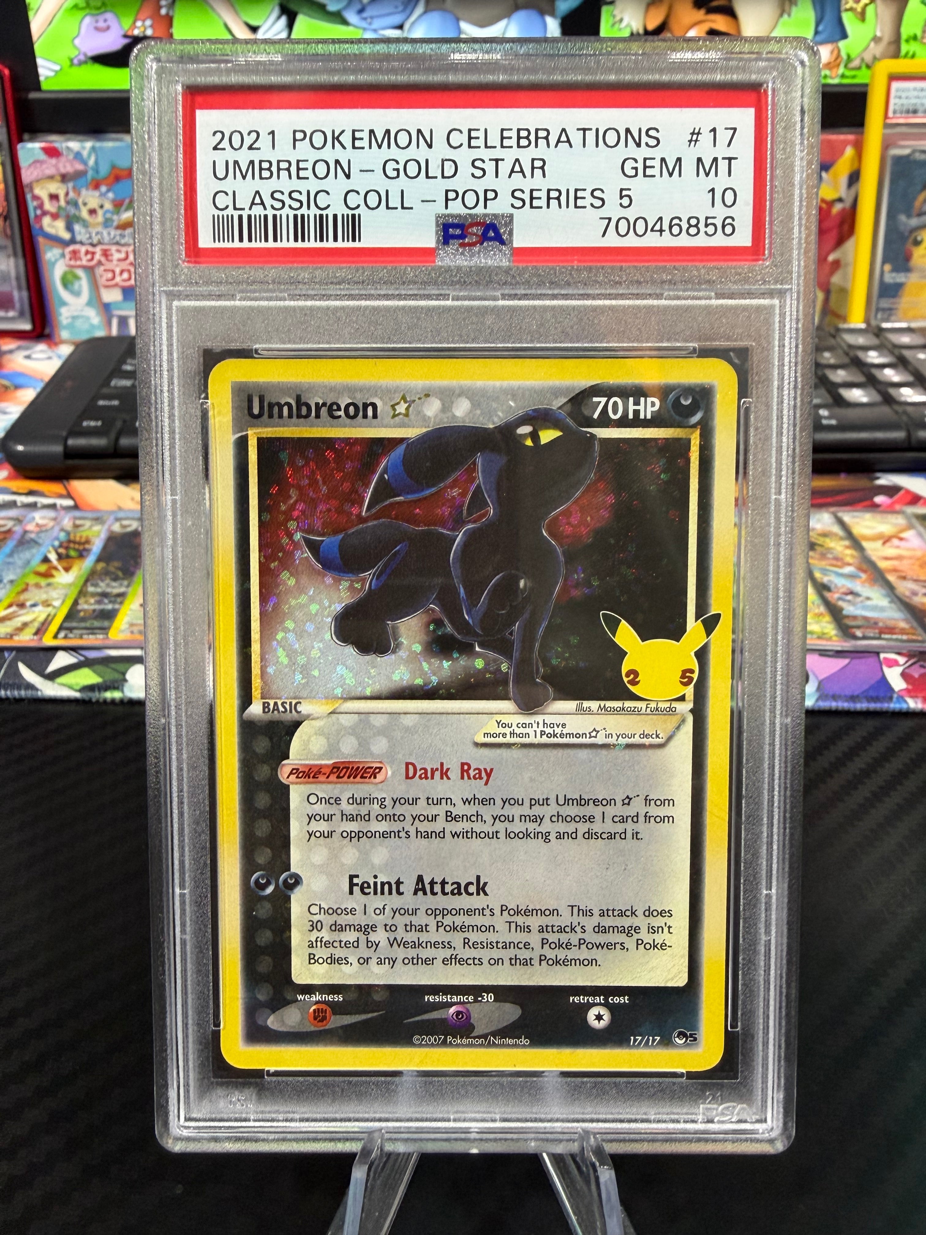 PSA 10 - Umbreon - Gold Star 17/17 - Pokemon Celebrations 25th Anniversary