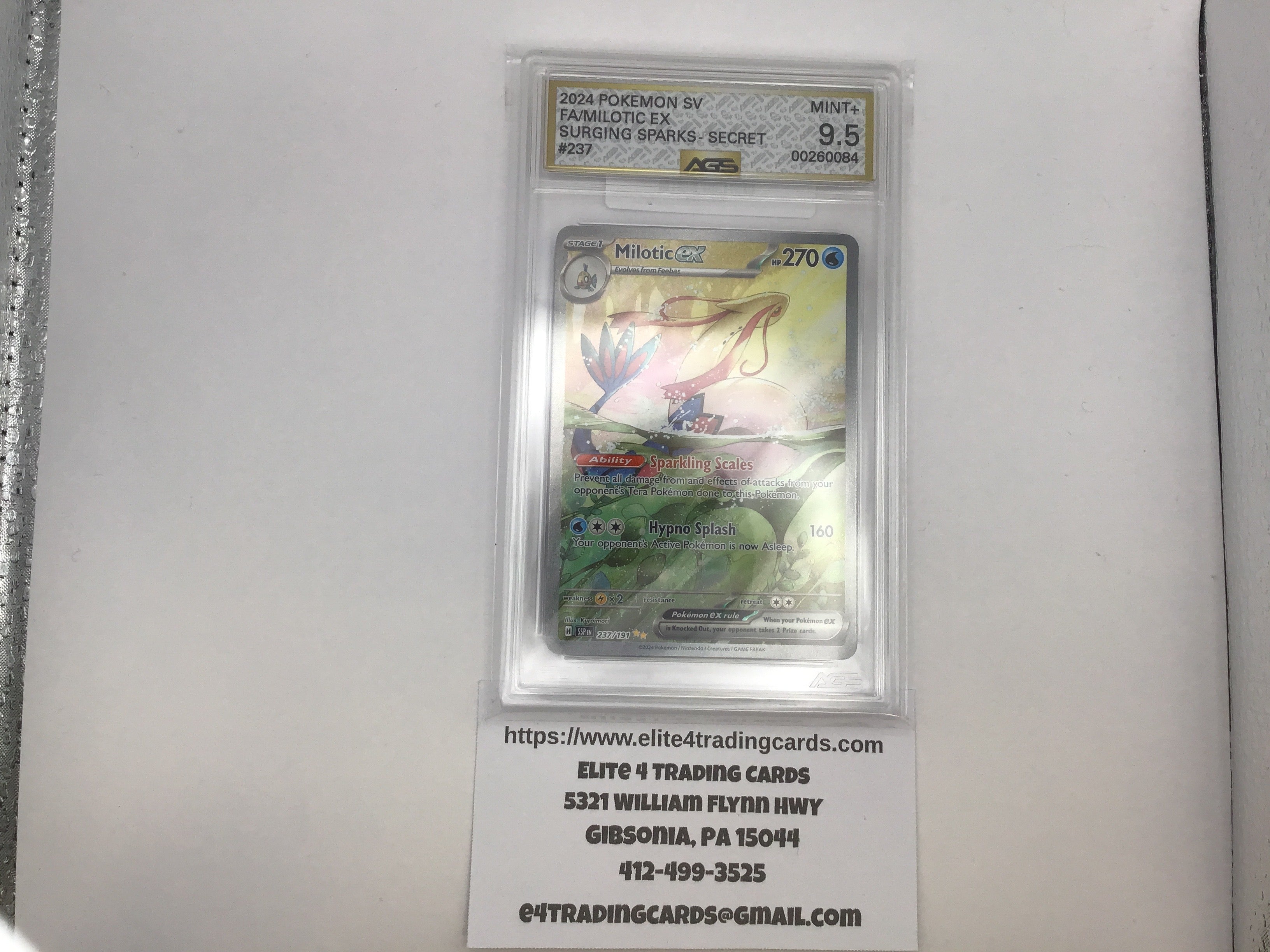Milotic ex #237 Pokemon Surging Sparks (AGS 9.5)