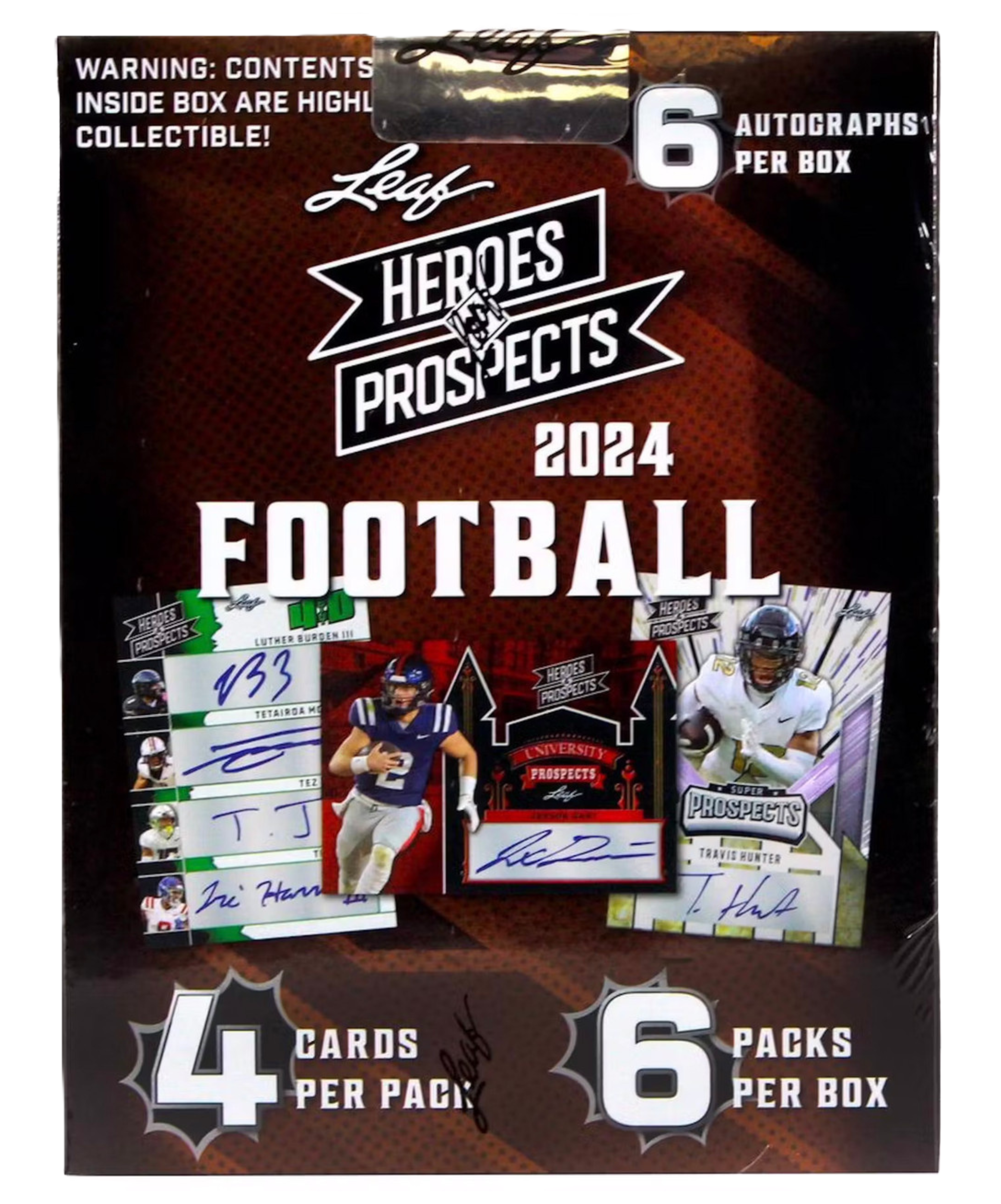 2024 Leaf Heroes & Prospects Football Hobby Box