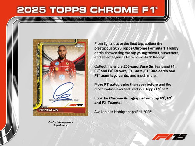 2025 Topps Chrome F1 Formula 1 Hobby 12-Box