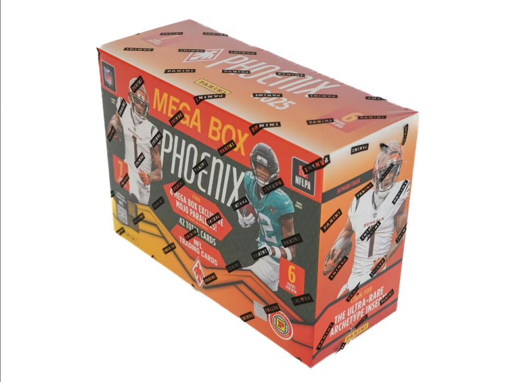 2025 Panini Phoenix Football Hobby International Mega Box (Mojo Parallels)