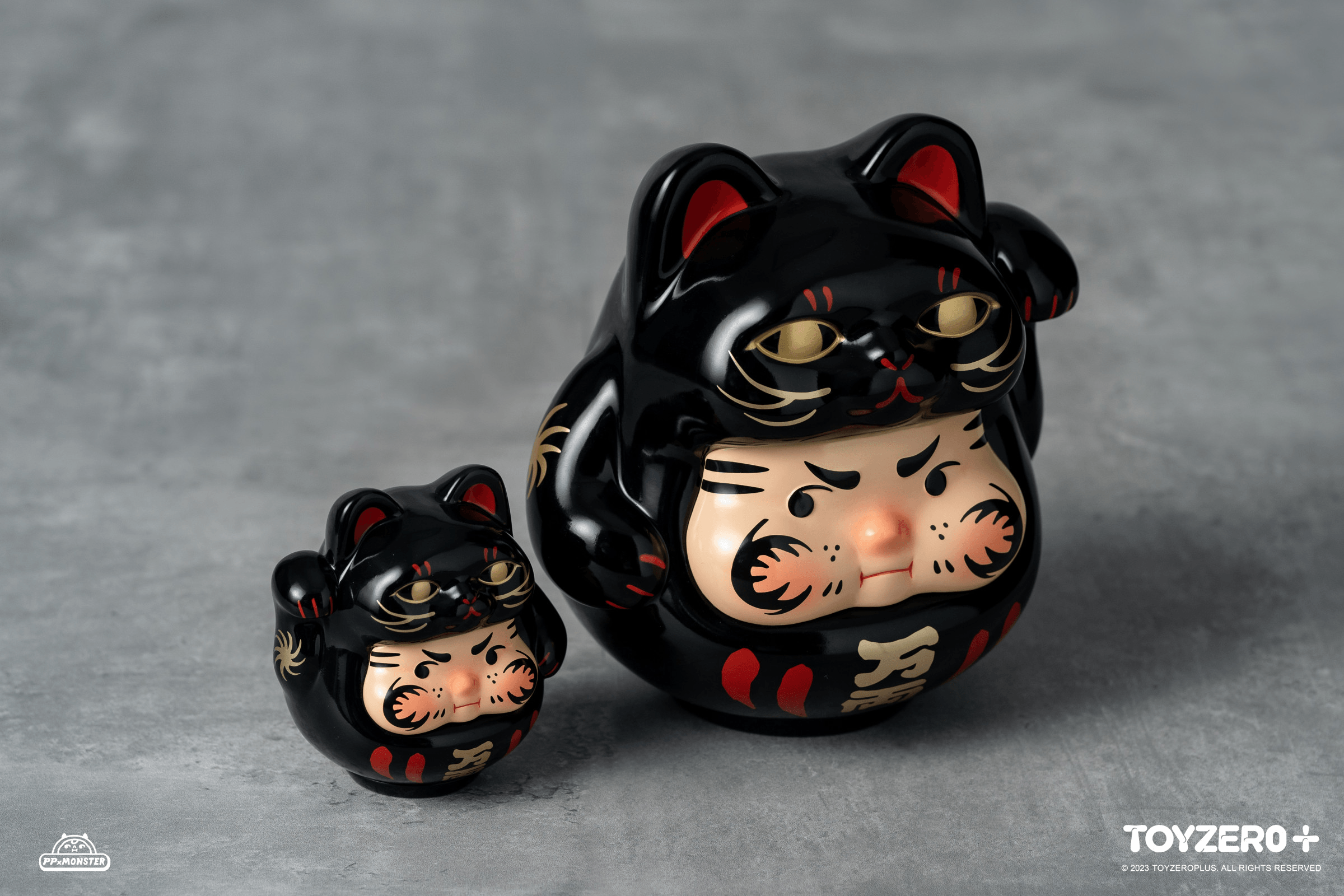 200% PP Lucky Cat Daruma (Black cat edition)