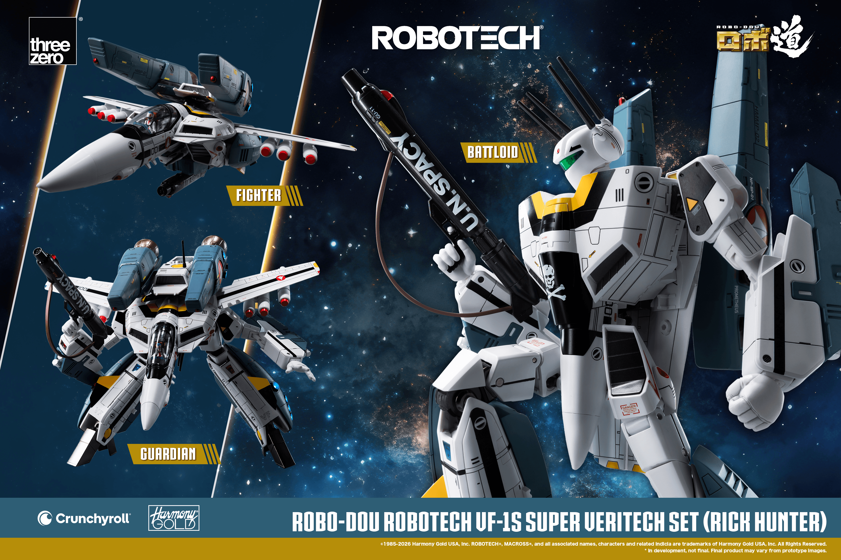 ROBO-DOU ROBOTECH VF‐1S Super Veritech Set (RICK HUNTER)