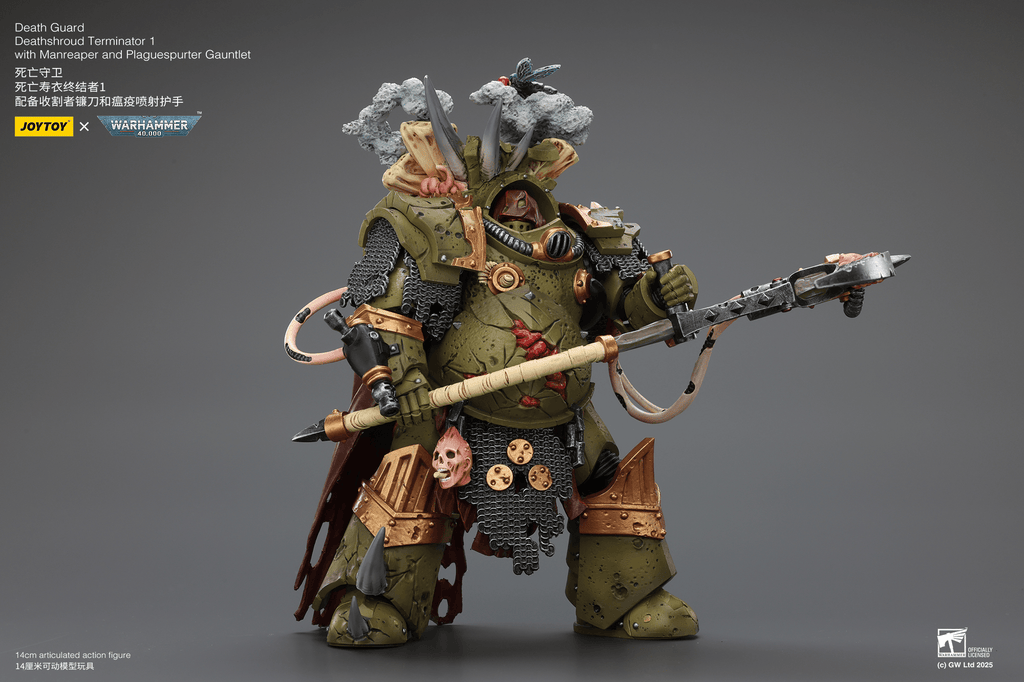 Death Guard Deathshroud Terminator 1 with Manreaper and Plaguespurter Gauntlet