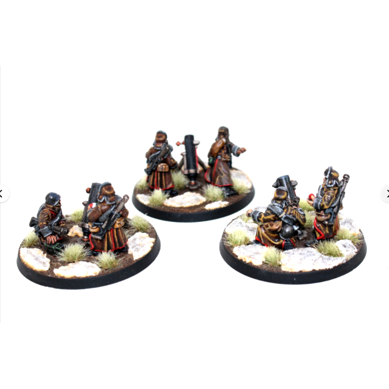 Warhammer Imperial Guard Mortar Team Metal Well Painted A34