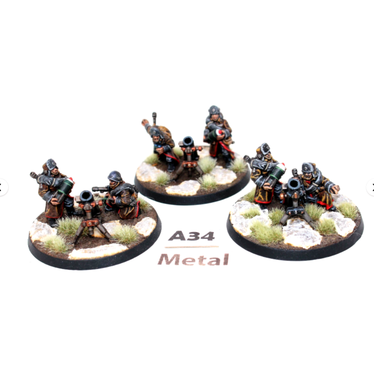 Warhammer Imperial Guard Mortar Team Metal Well Painted A34