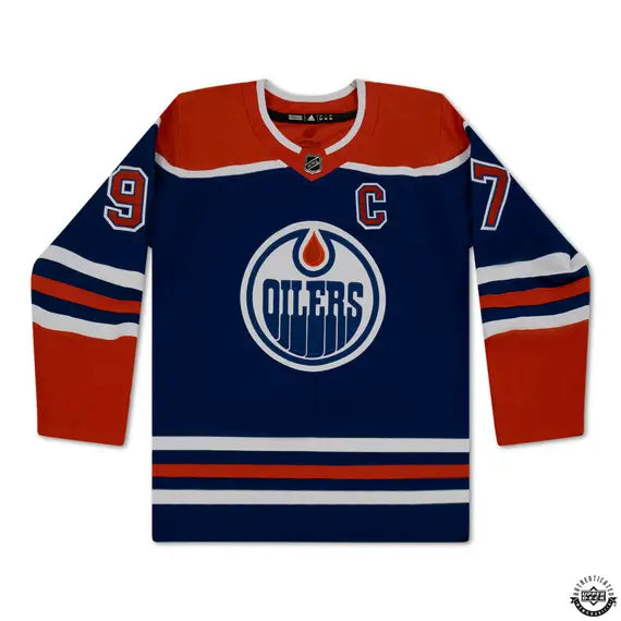 Upper Deck Authenticated - Connor McDavid Autographed & Inscribed "300th Goal" Blue Adidas Edmonton Oilers Jersey