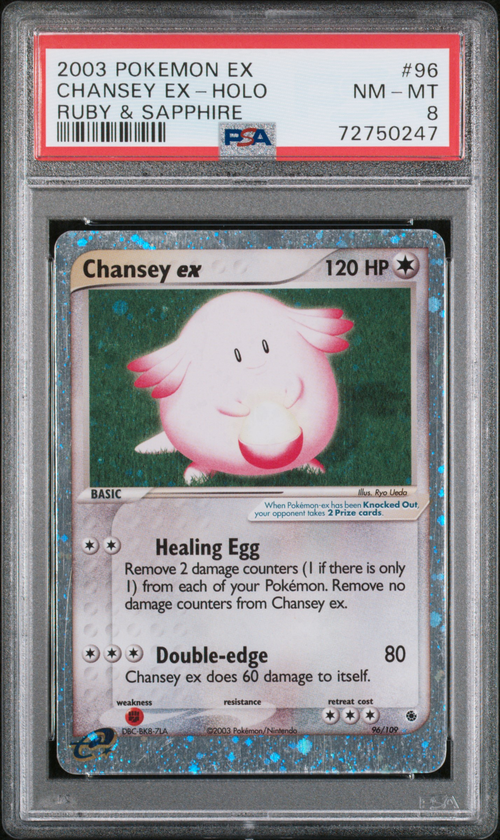 PSA 8 CHANSEY EX-HOLO RUBY & SAPPHIRE