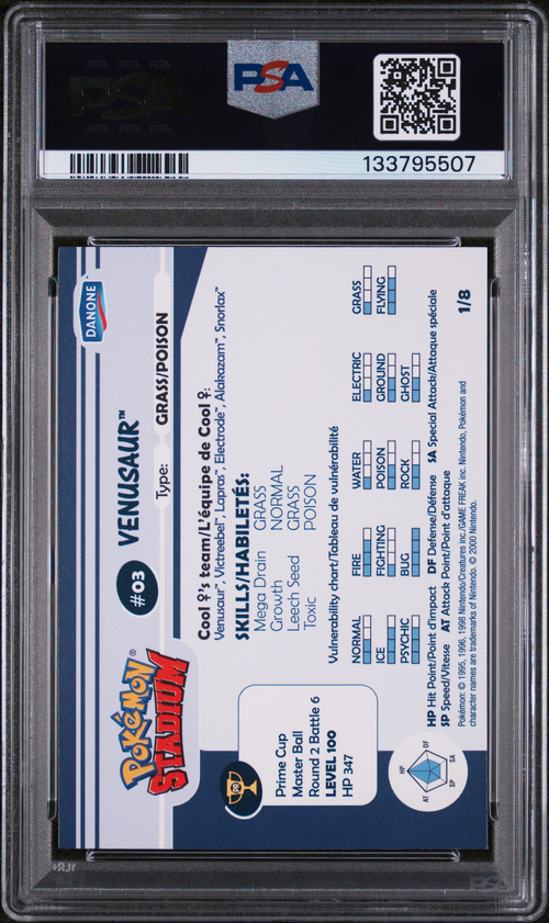 PSA 9 VENUSAUR STADIUM TIP-SHINY-GOLD