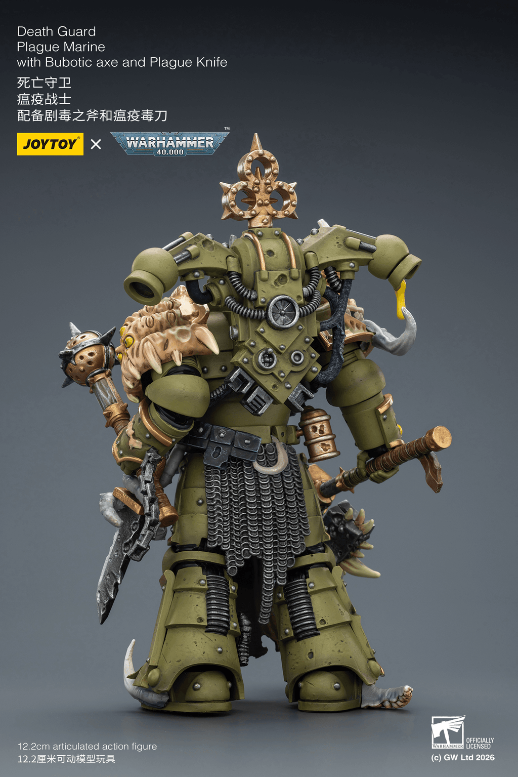 Death Guard Plague Marine with Bubotic axe and Plague Knife