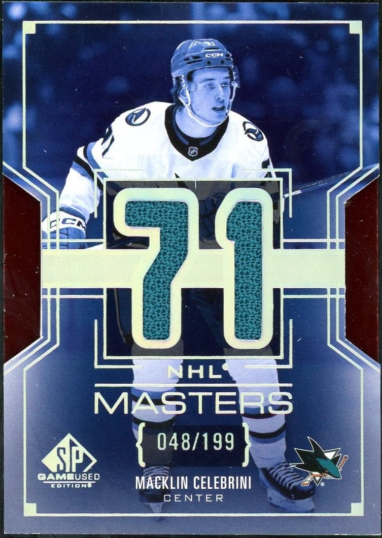 2025-26 SP Game Used NHL Masters Game Used Patch Macklin Celebrini /199