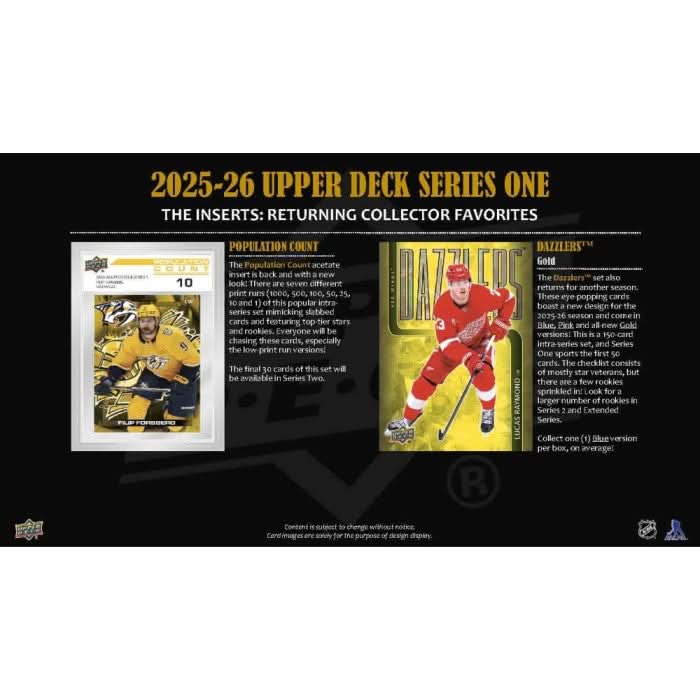 UPPER DECK SERIES 1 HOCKEY 2025-2026