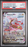 PSA 10 2021 POKEMON SWORD & SHIELD EVOLVING SKIES #218 FA/RAYQUAZA VMAX EVOLVING SKIES-SECRET