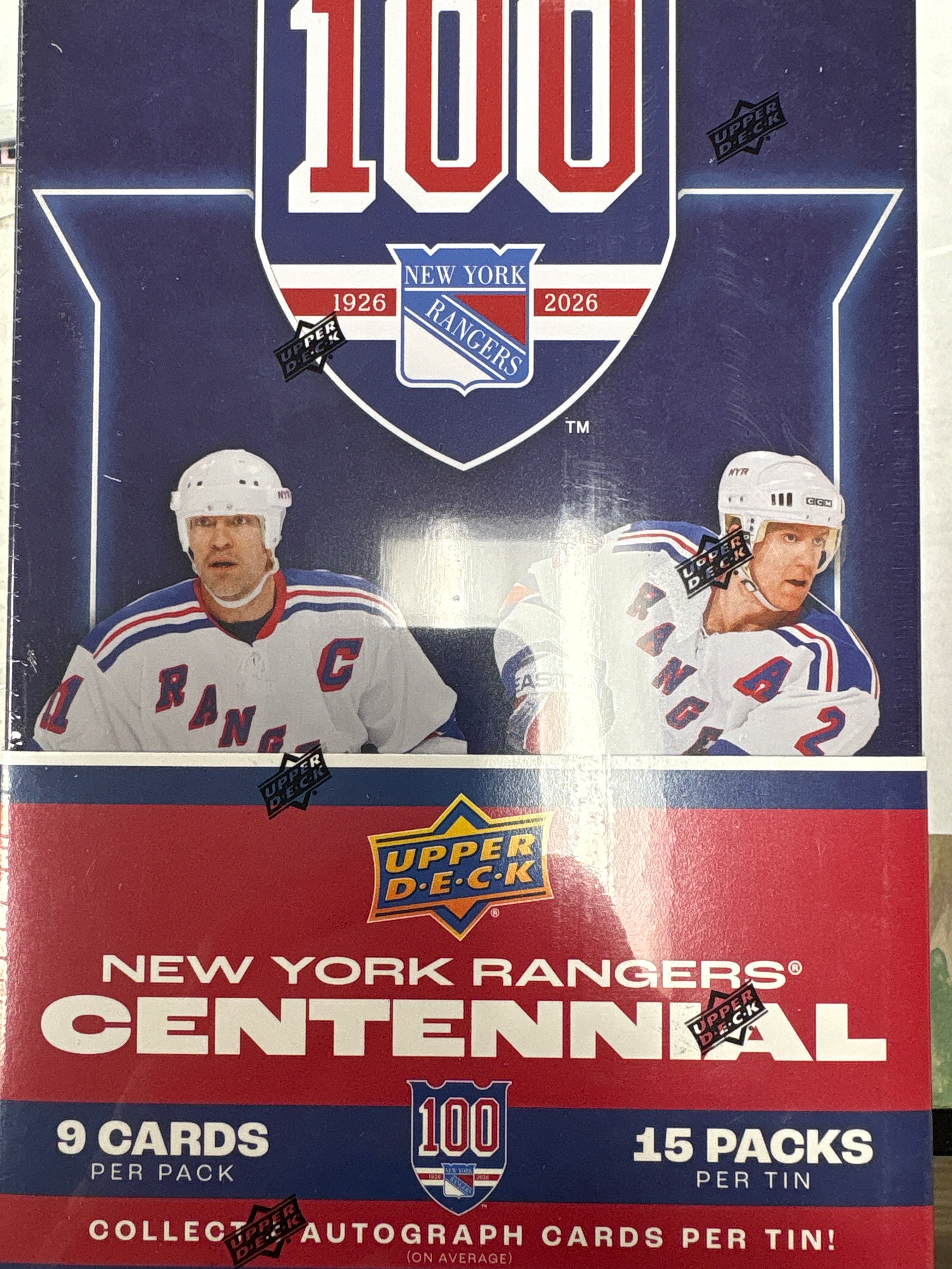 2026 NHL Upper Deck New York Rangers Centennial Tin
