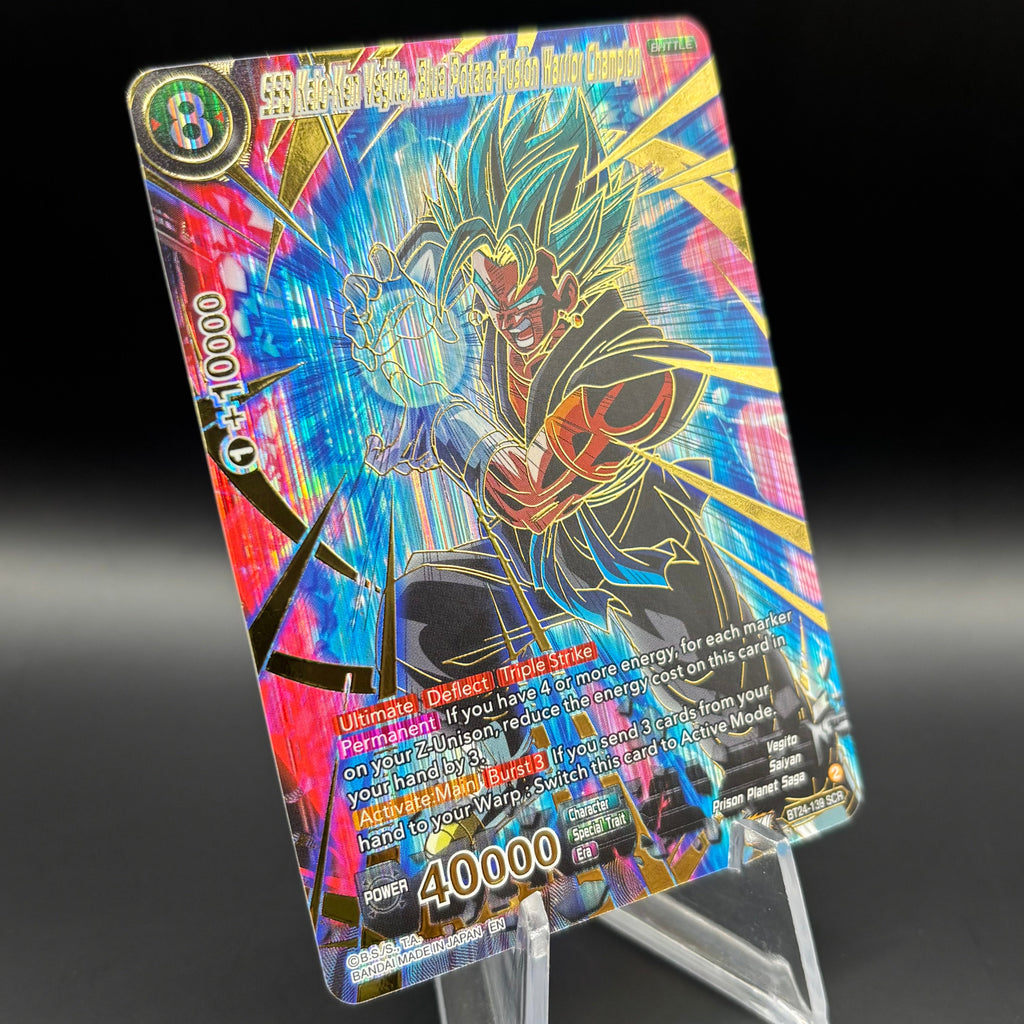 SSB Kaio-Ken Vegito, Blue Potara-Fusion Warrior Champion - Beyond Generations Single Card