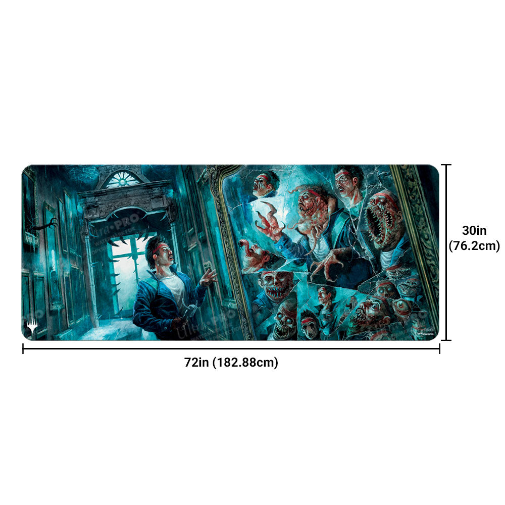 Duskmourn MirrorMirror Room / Fractured Realm 6ft Table Playmat for Magic: The Gathering