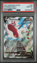 PSA 10 2021 POKEMON SWORD & SHIELD EVOLVING SKIES #186 FA/MEDICHAM V EVOLVING SKIES