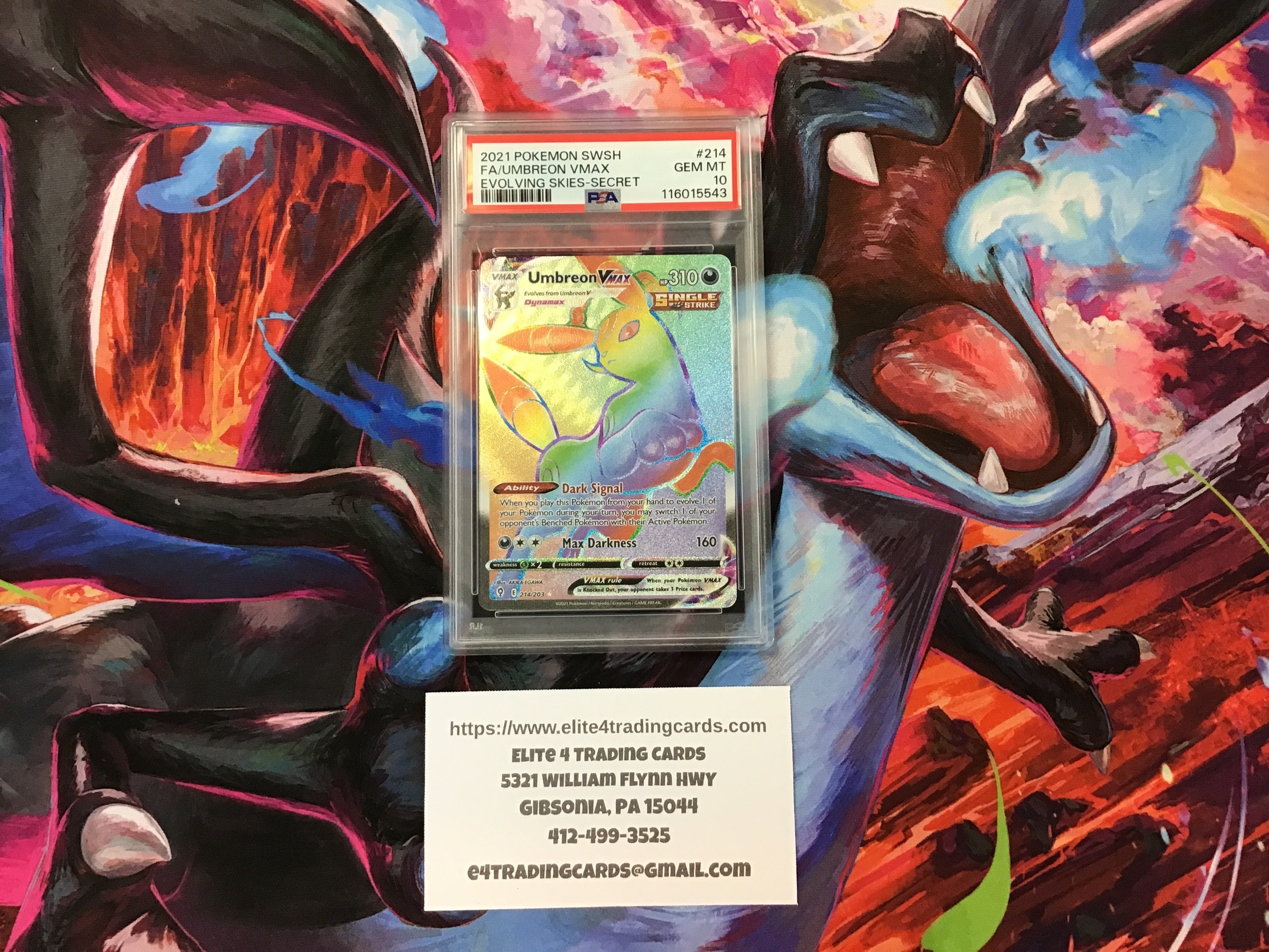 Umbreon VMAX #214 Pokemon Evolving Skies (PSA 10)