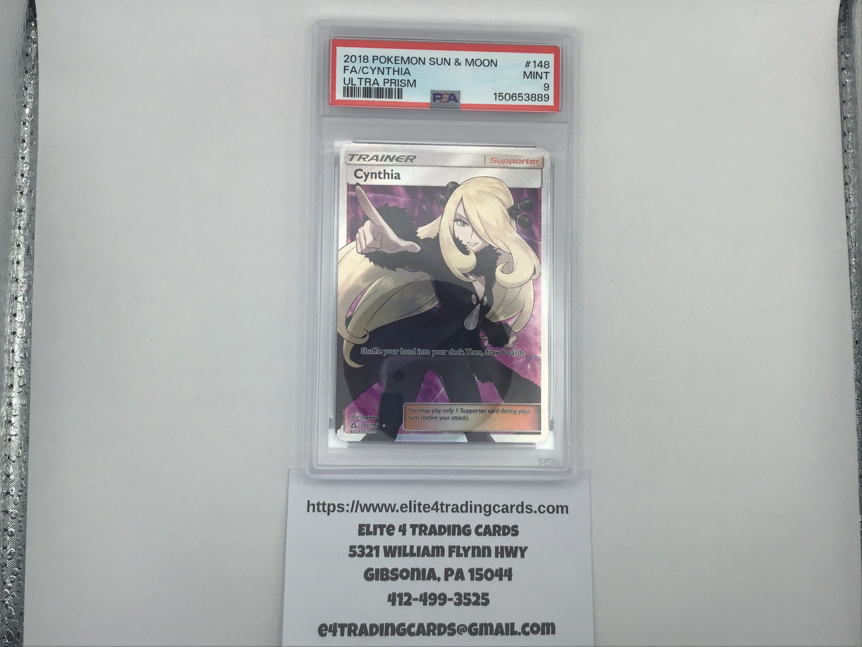 Cynthia #148 Pokemon Ultra Prism (PSA 9)