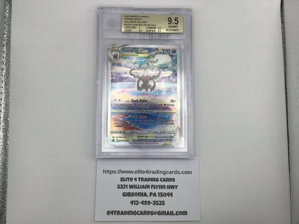 Darkrai VStar #GG50 Pokemon Crown Zenith (BECKETT 9.5)