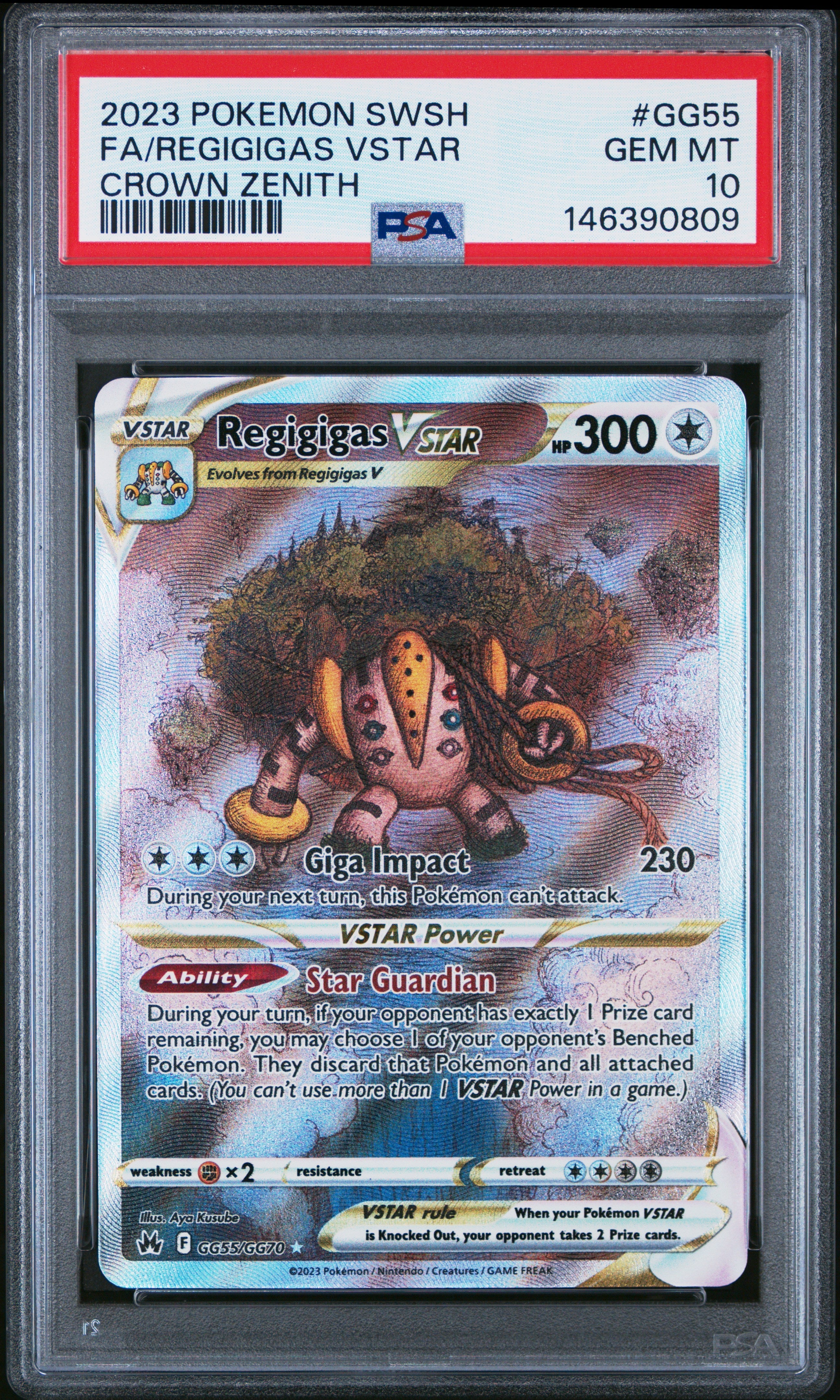 FA/REGIGIGAS VSTAR CROWN ZENITH 2023 POKEMON SWORD AND SHIELD CROWN ZENITH PSA GEM MT 10