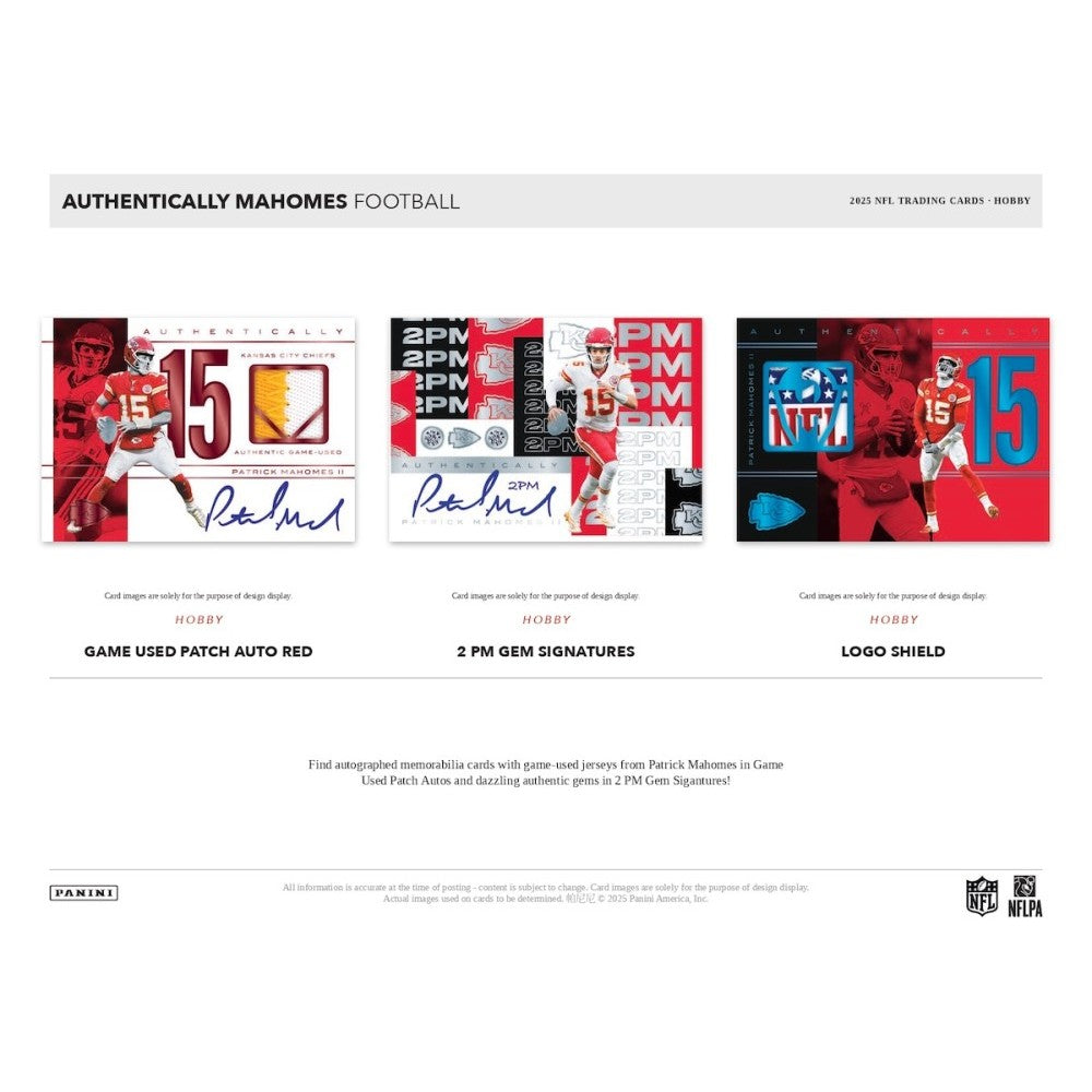 2025 Panini Authentically Mahomes Box