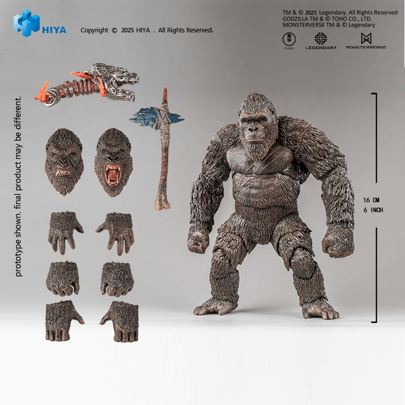 None Scale 6 Inch Godzilla King of the Monsters Kong 2.0 Action Figure