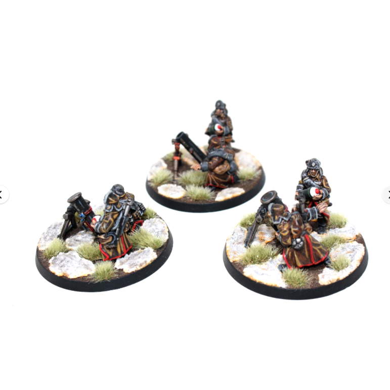 Warhammer Imperial Guard Mortar Team Metal Well Painted A35