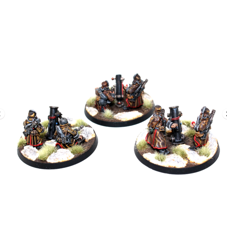 Warhammer Imperial Guard Mortar Team Metal Well Painted A35