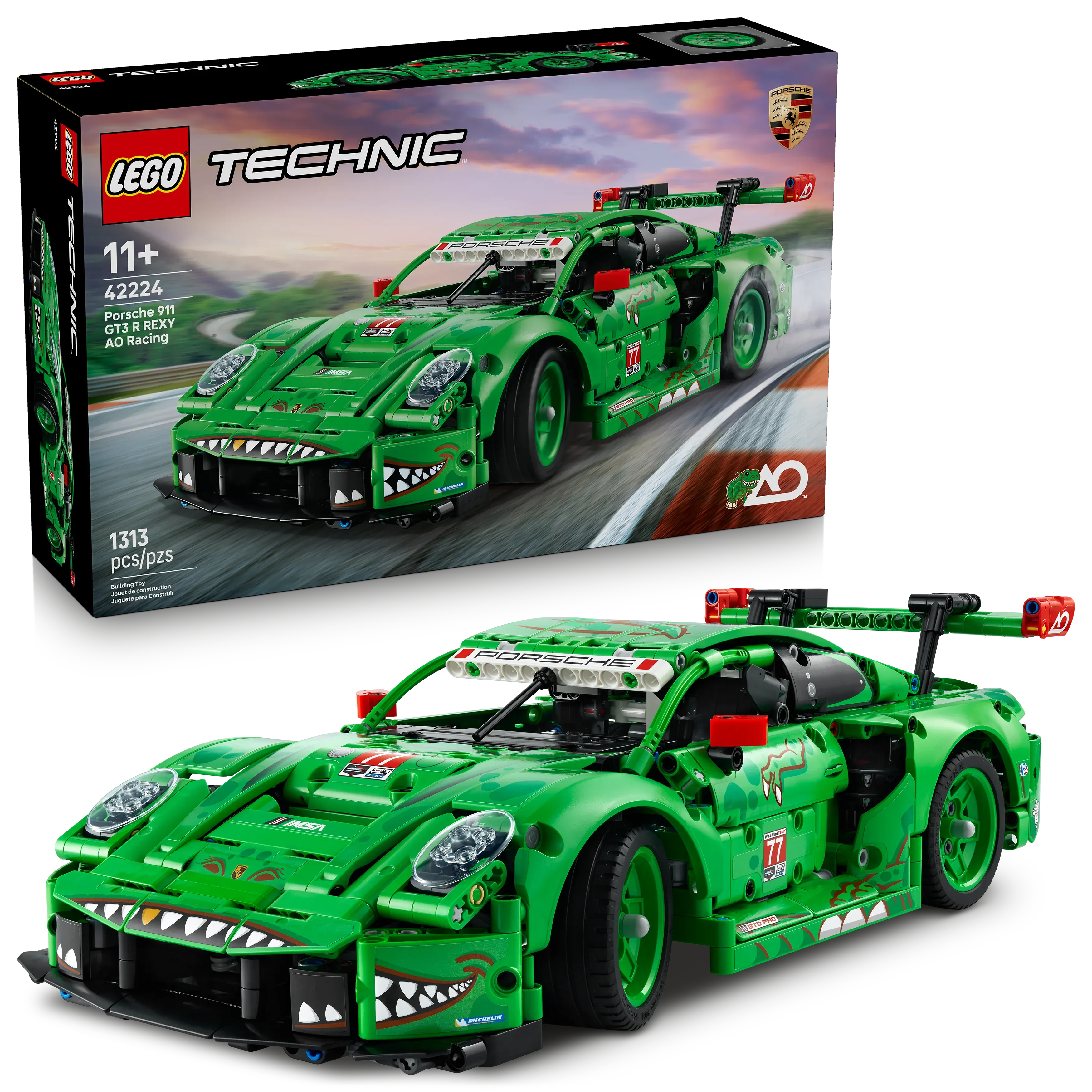 LEGO® Technic Porsche 911 GT3 R REXY AO Racing Car 42224