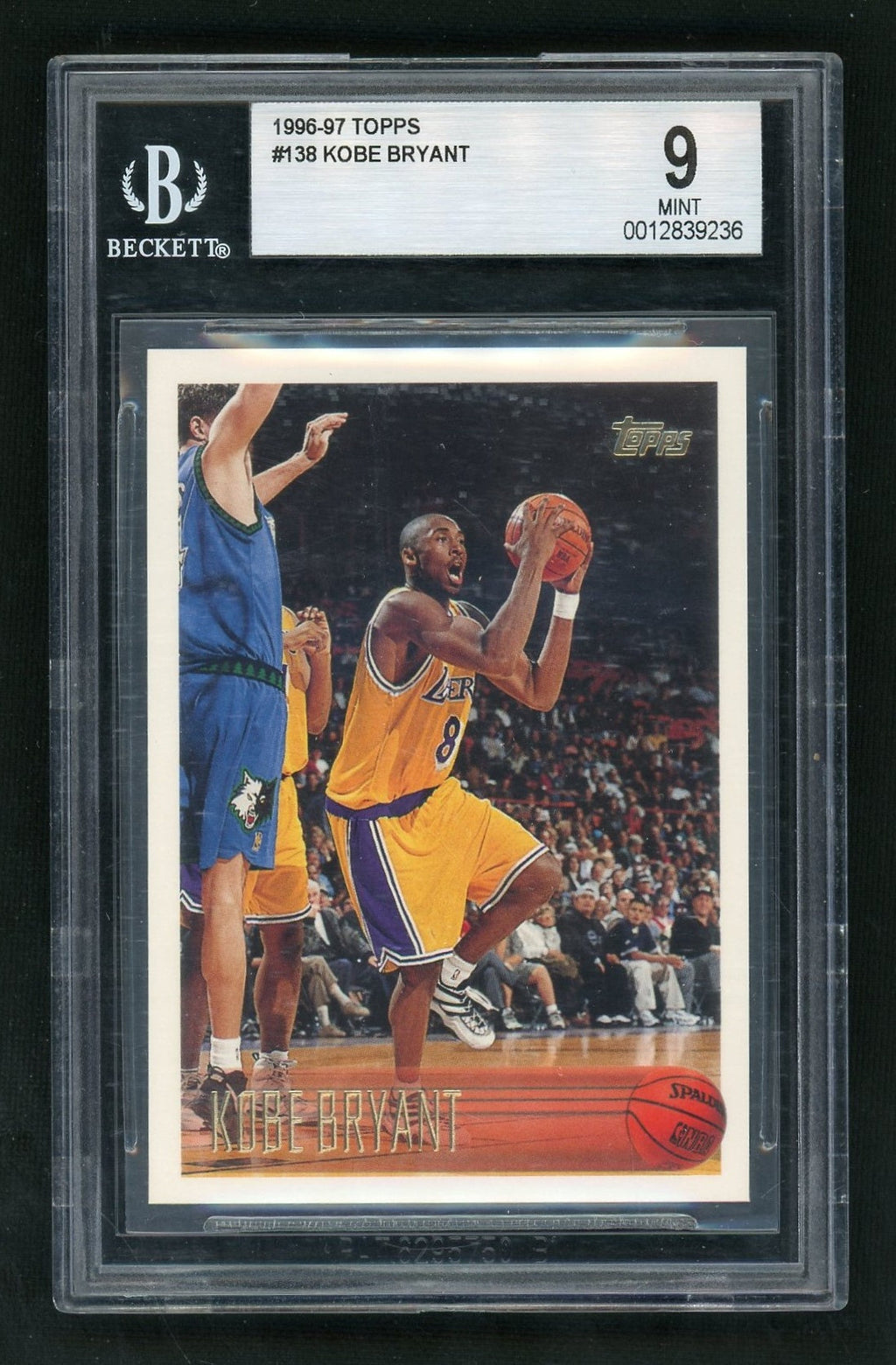 1996 Topps #138 Kobe Bryant BGS 9