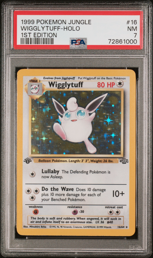 PSA 7 WIGGLYTUFF-HOLO 1ST EDITION