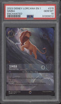 Simba kehrt als König zurück Disney Lorcana Das erste Kapitel Verzaubert #215 PSA 10
