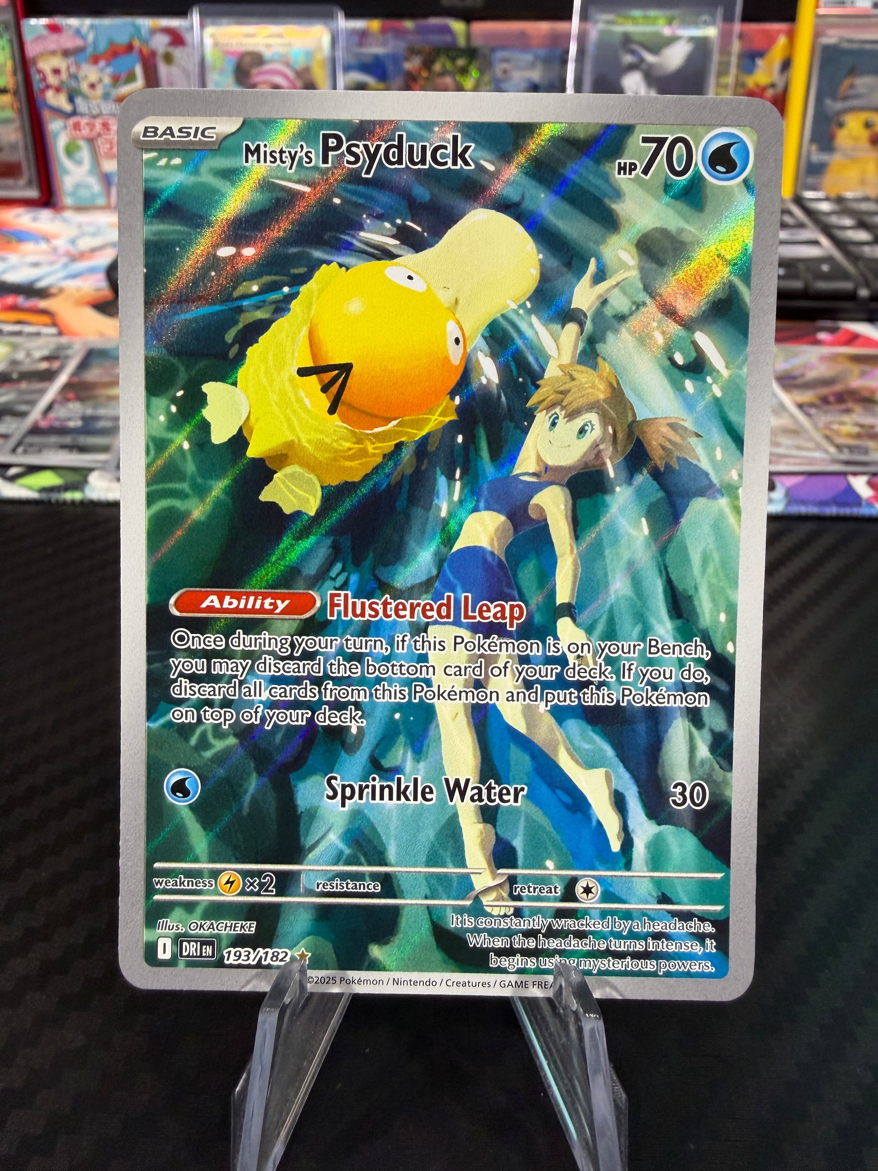 Misty’s Psyduck - 193/182 - Illustration Rare - Destined Rivals - NM