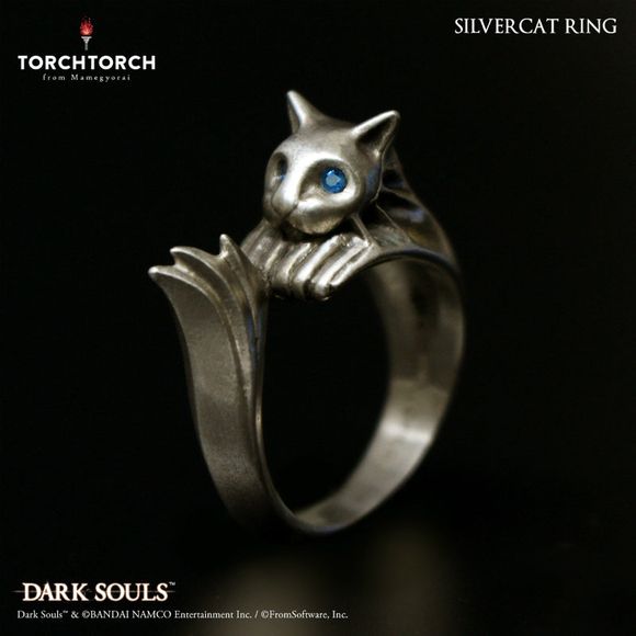 First 4 Figures Dark Souls Ring Collection: Silver Cat Ring (Men's Size 10-10.5)