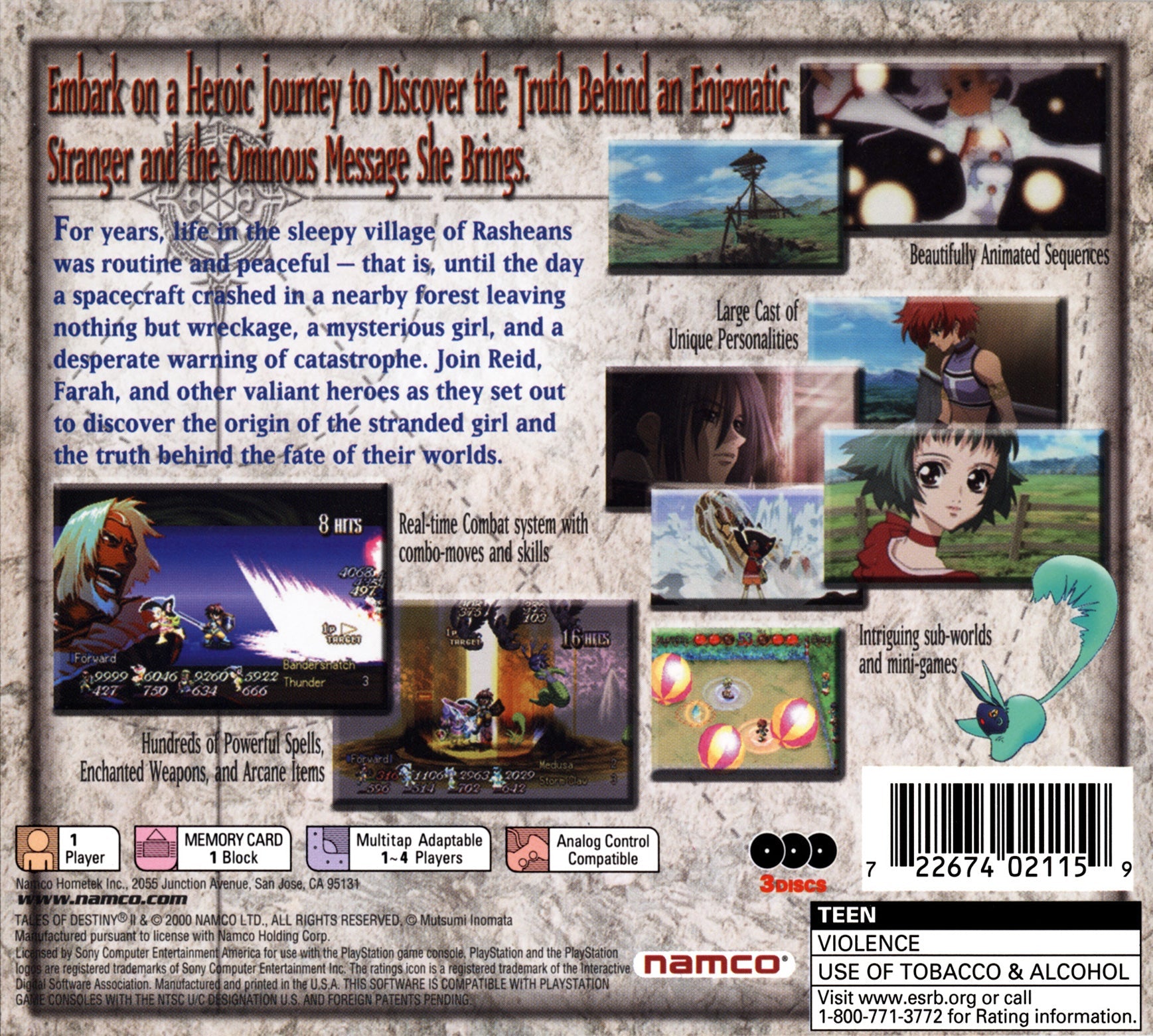 Tales of Destiny II [3 Discs] - PlayStation