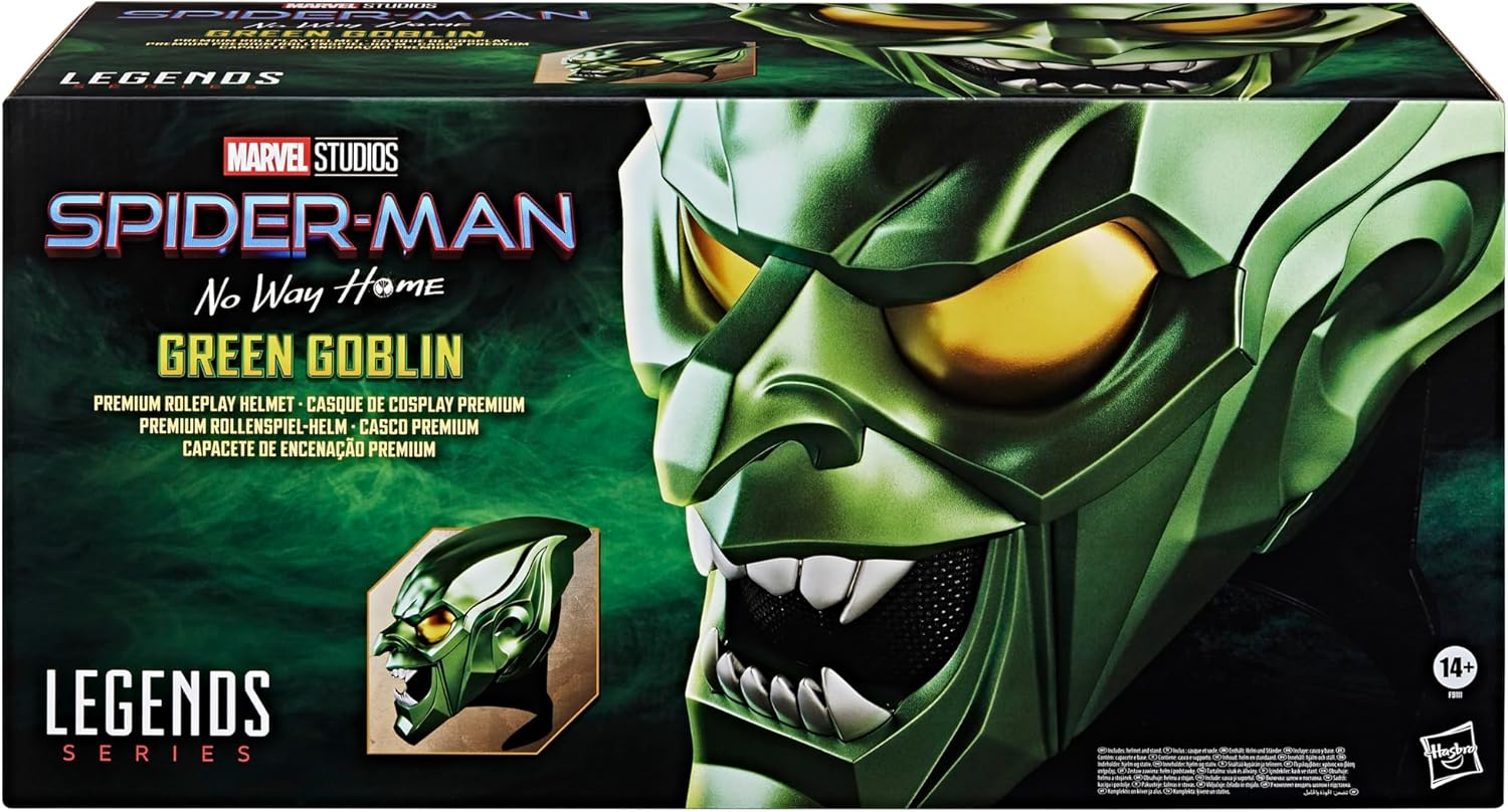 Marvel Legends Spider-Man: No Way Home Green Goblin Premium Roleplay Helmet Prop Replica