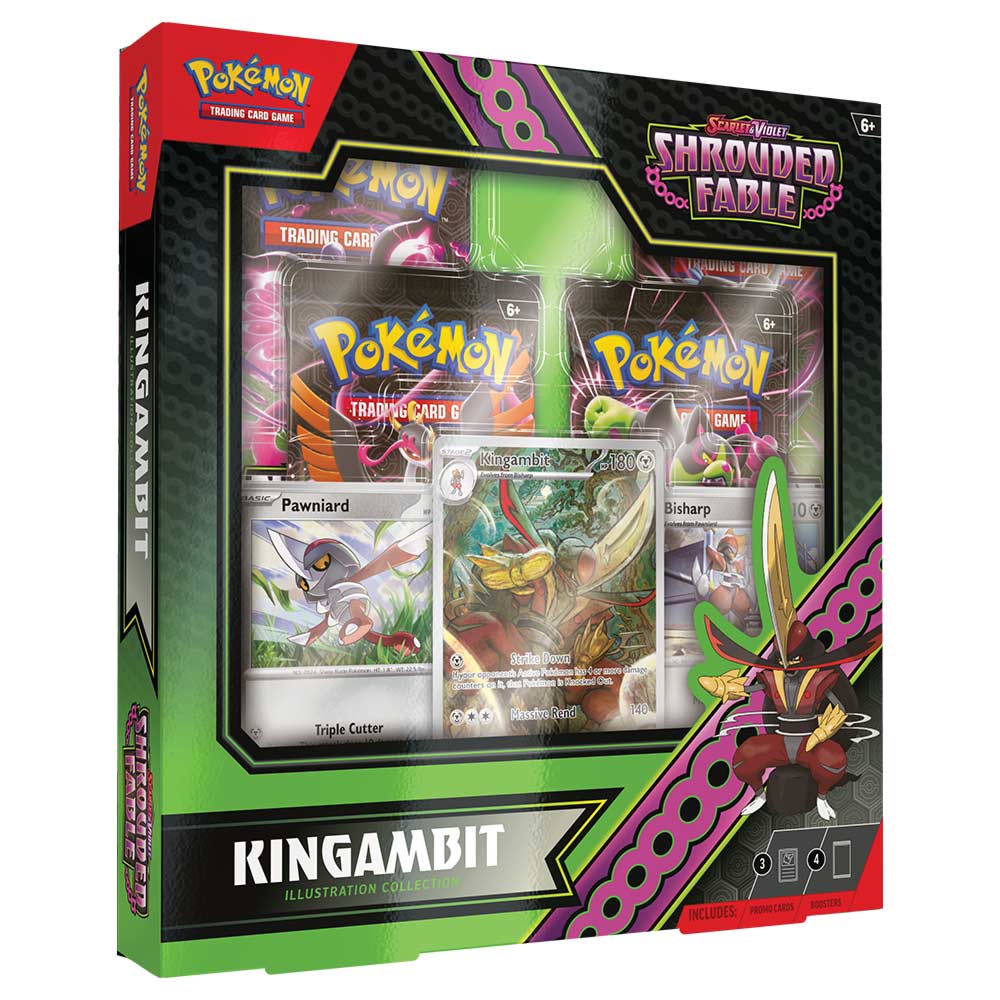 Pokémon-Sammelkartenspiel: Karmesin & Purpur – Maskerade im Zwielicht Katapuldra Illustration Collection (1 holografische Vollbild-Promokarte, 2 holografische Karten und 4 Boosterpacks)