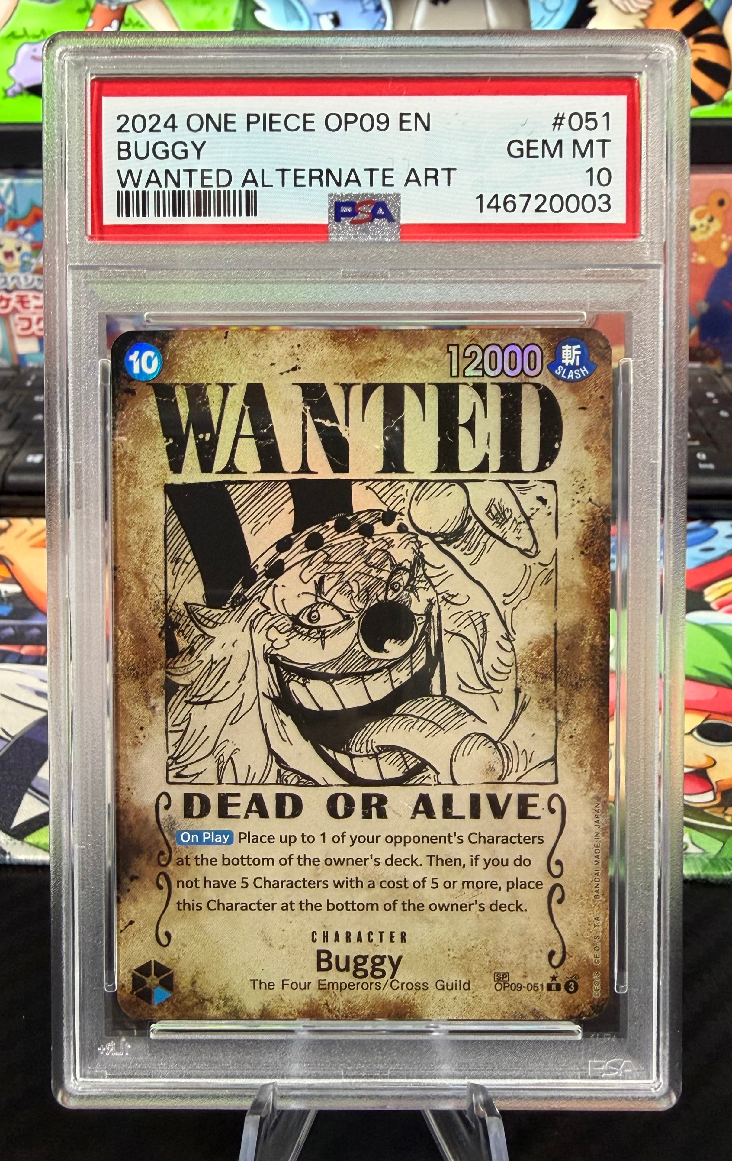 PSA 10 - Buggy Wanted - SP - OP09-051 - Emperors In The New World
