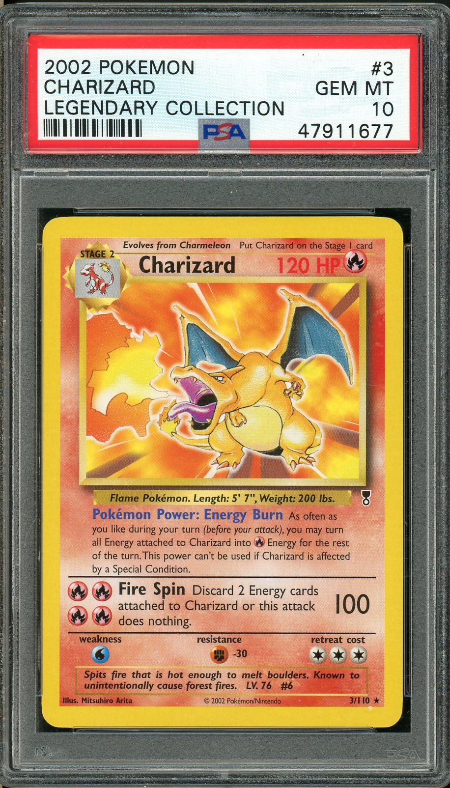 PSA (Gem MT 10) Charizard #3 - Pokemon Legendary Collection (#47911677)
