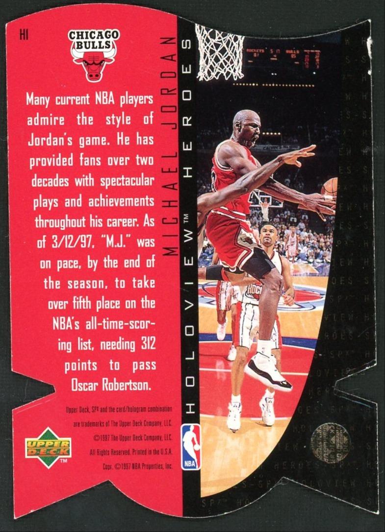 1997 SPX Michael Jordan H1 Holoview Heroes