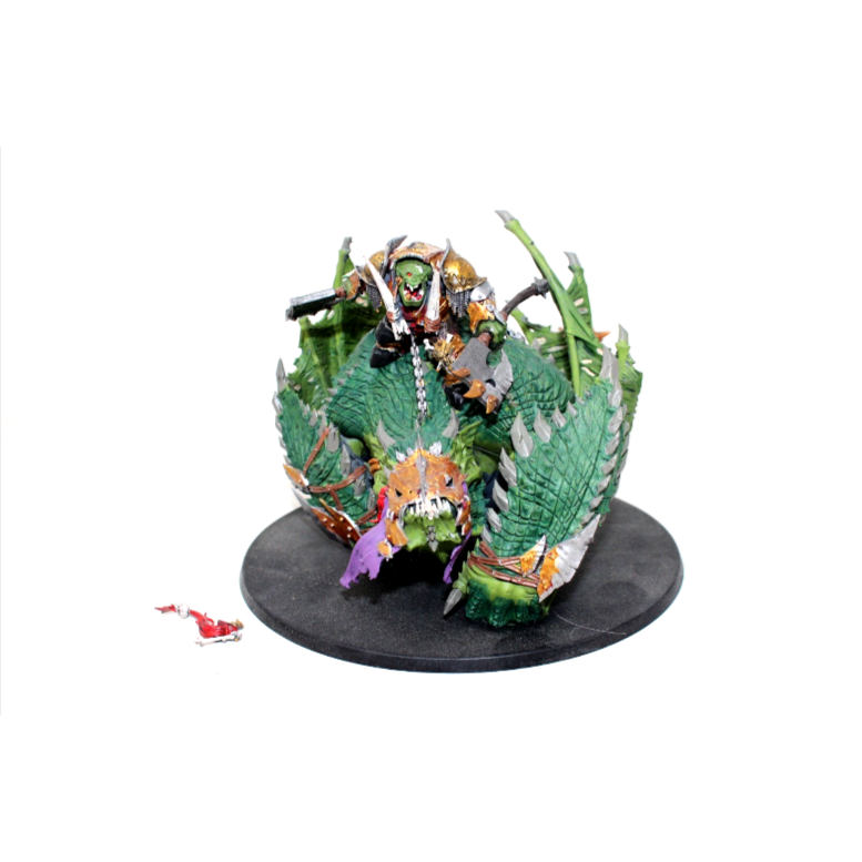 Warhammer Orcs and Goblins Ironjaws Megaboss on Maw-krusha Well Painted ULN12