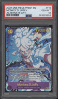 Monkey D. Luffy One Piece Card Game PRB01 Alternativ-Art #119 PSA 10