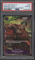 Roronoa Zoro One Piece Card Game OP06 Pre-Release Winner #045 PSA 10