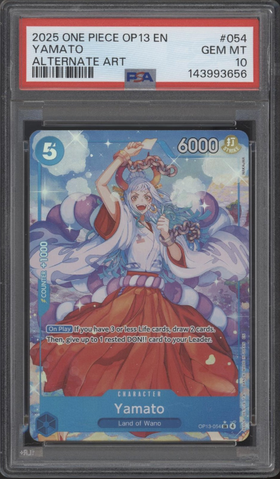 Yamato One Piece Card Game OP13 Alternate Art #054 PSA 10 #2