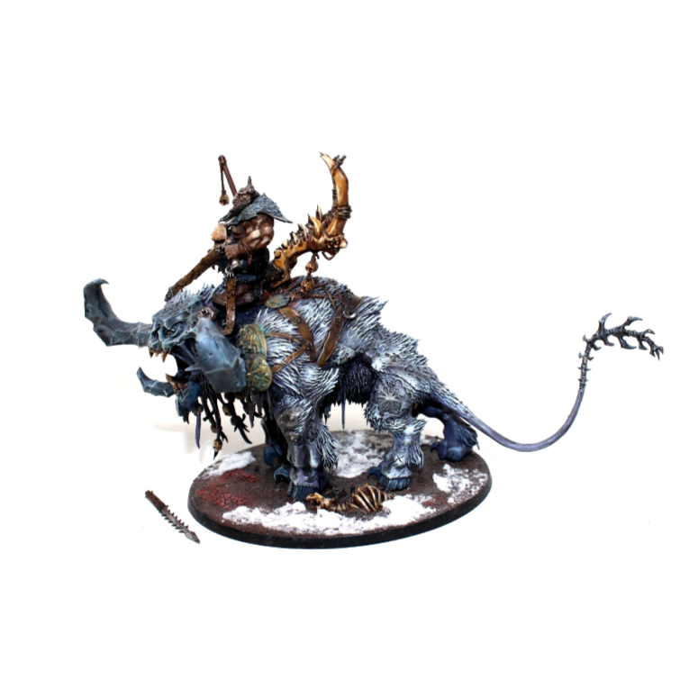 Warhammer Ogre Kingdoms Huskard on Stonehorn Well Painted ULN12