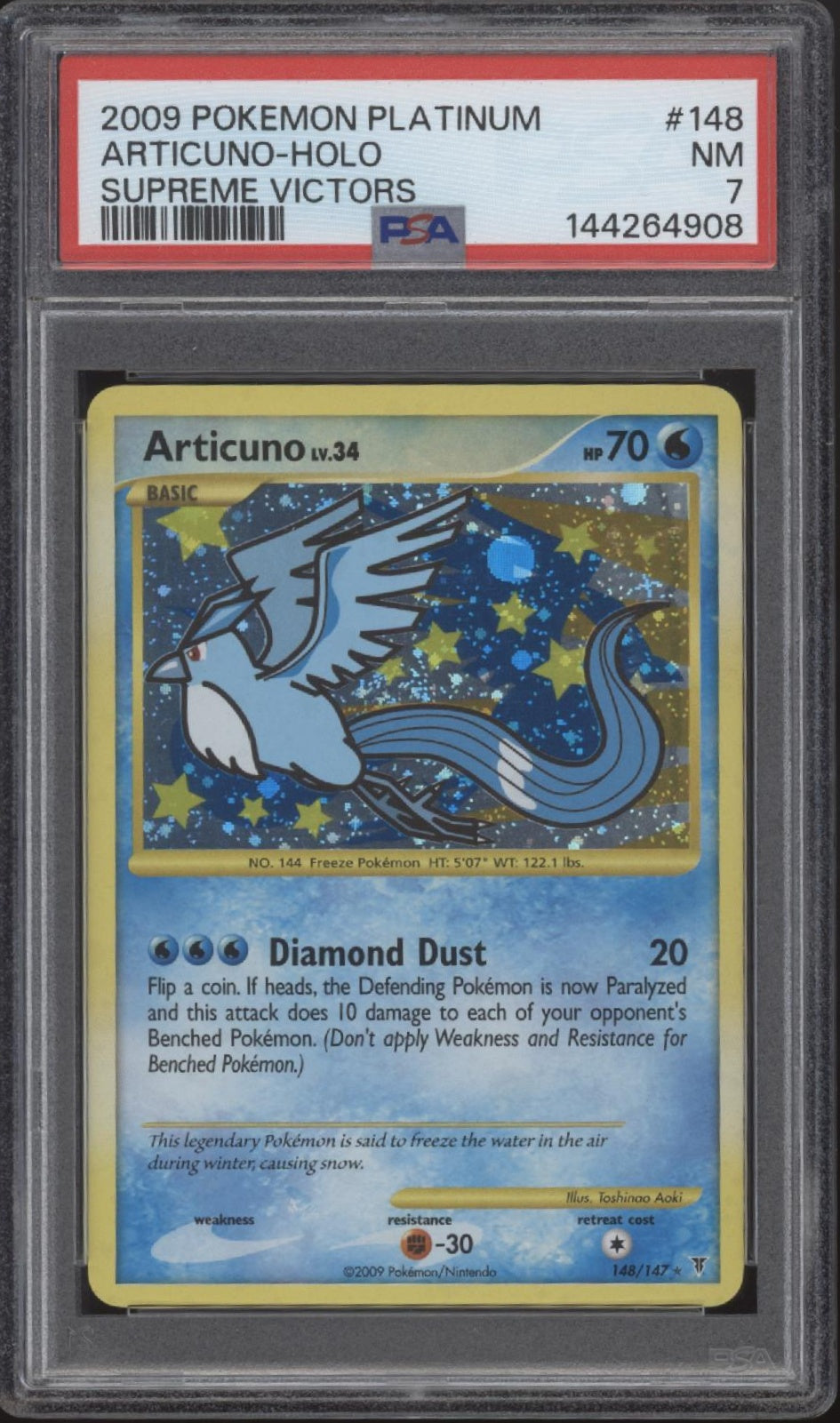 Articuno Pokemon Supreme Victors Holo #148 PSA 7