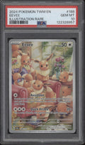 Evoli Pokémon Karmesin & Purpur: Maskerade im Zwielicht Illustration Selten #188 PSA 10