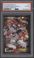 Team Magma's Groudon ex Pokemon Double Crisis Full Art #15 PSA 6